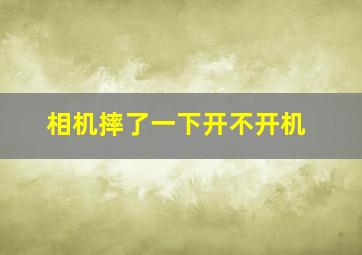 相机摔了一下开不开机