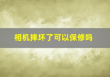 相机摔坏了可以保修吗