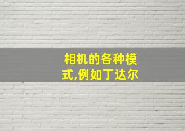 相机的各种模式,例如丁达尔