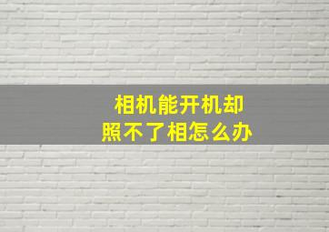 相机能开机却照不了相怎么办