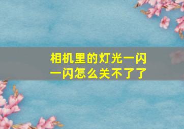 相机里的灯光一闪一闪怎么关不了了