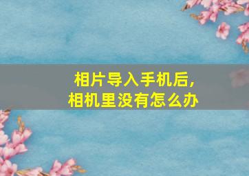 相片导入手机后,相机里没有怎么办