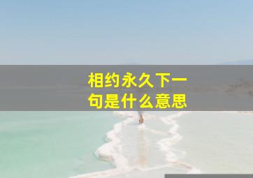 相约永久下一句是什么意思