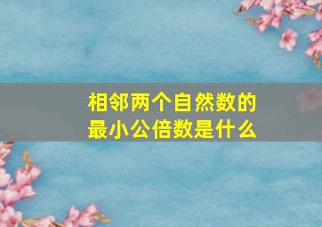 相邻两个自然数的最小公倍数是什么