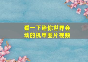 看一下迷你世界会动的机甲图片视频