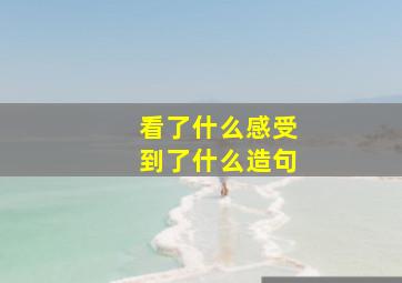 看了什么感受到了什么造句