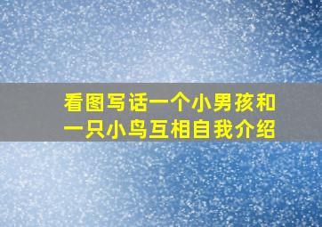 看图写话一个小男孩和一只小鸟互相自我介绍