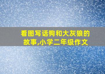 看图写话狗和大灰狼的故事,小学二年级作文