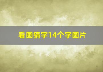 看图猜字14个字图片