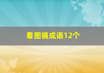 看图猜成语12个