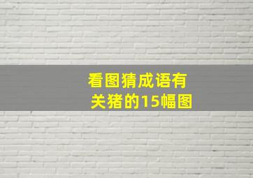 看图猜成语有关猪的15幅图