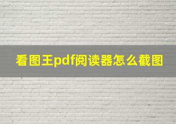 看图王pdf阅读器怎么截图