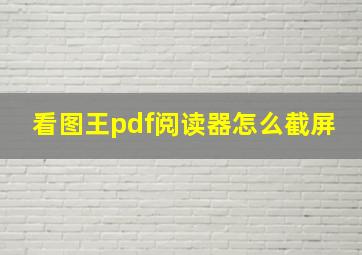 看图王pdf阅读器怎么截屏