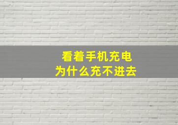 看着手机充电为什么充不进去