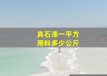 真石漆一平方用料多少公斤