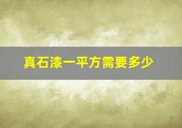 真石漆一平方需要多少