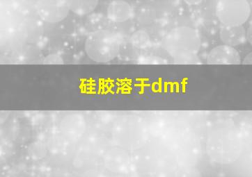 硅胶溶于dmf