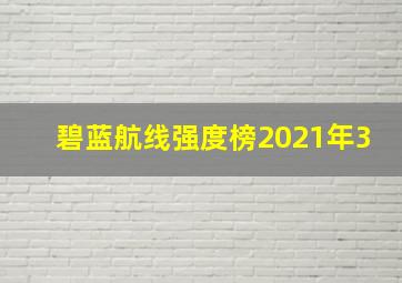 碧蓝航线强度榜2021年3