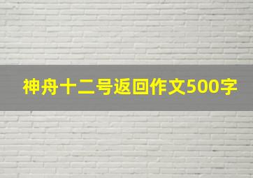 神舟十二号返回作文500字