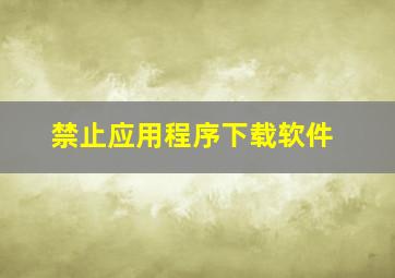 禁止应用程序下载软件