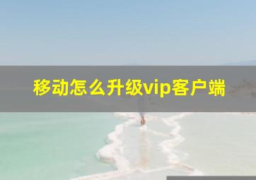 移动怎么升级vip客户端