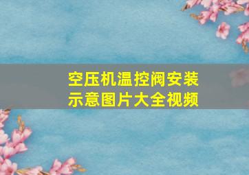 空压机温控阀安装示意图片大全视频