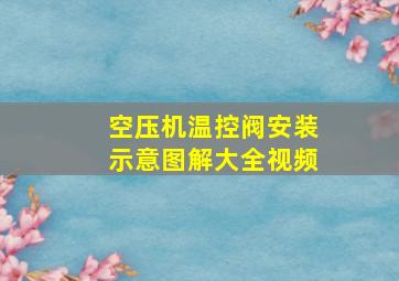 空压机温控阀安装示意图解大全视频