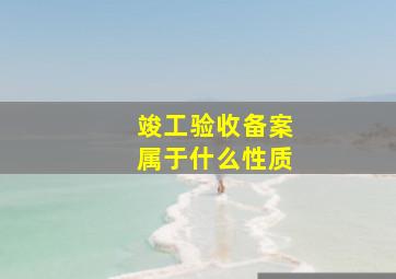 竣工验收备案属于什么性质