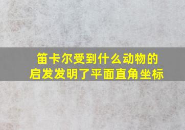 笛卡尔受到什么动物的启发发明了平面直角坐标