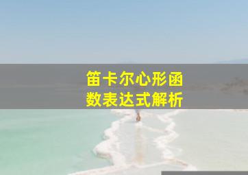 笛卡尔心形函数表达式解析