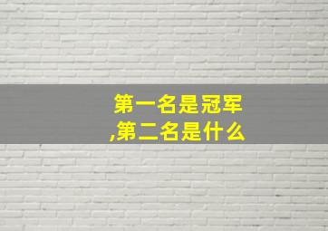 第一名是冠军,第二名是什么