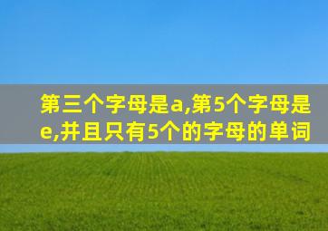 第三个字母是a,第5个字母是e,并且只有5个的字母的单词