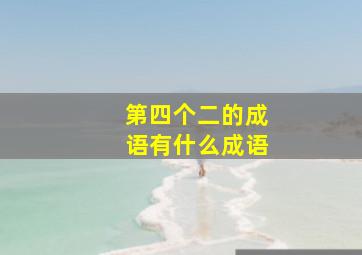 第四个二的成语有什么成语