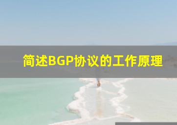 简述BGP协议的工作原理