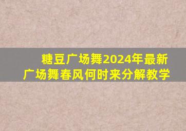 糖豆广场舞2024年最新广场舞春风何时来分解教学