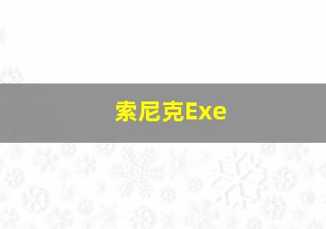 索尼克Exe