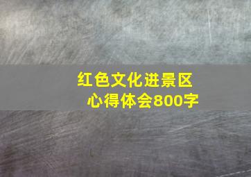 红色文化进景区心得体会800字