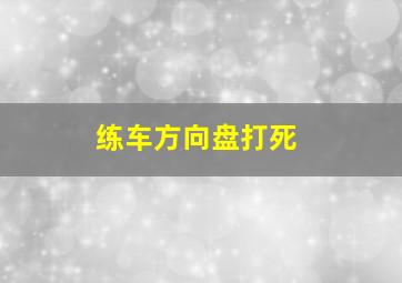 练车方向盘打死