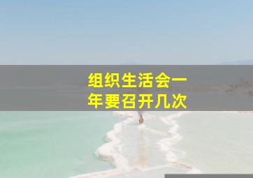 组织生活会一年要召开几次