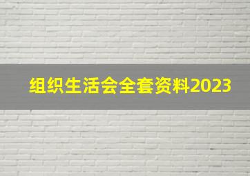 组织生活会全套资料2023