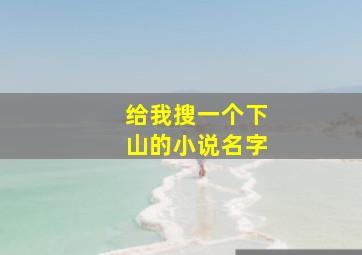 给我搜一个下山的小说名字