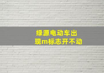 绿源电动车出现m标志开不动