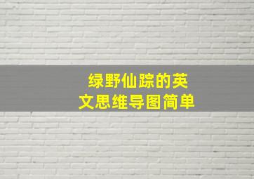 绿野仙踪的英文思维导图简单