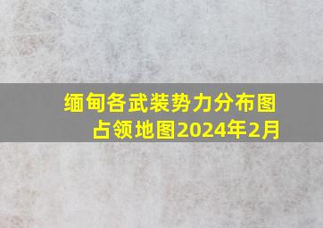 缅甸各武装势力分布图占领地图2024年2月