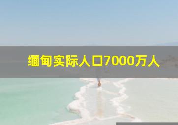 缅甸实际人口7000万人