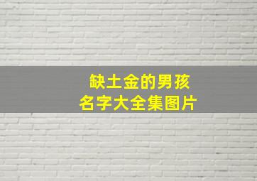 缺土金的男孩名字大全集图片