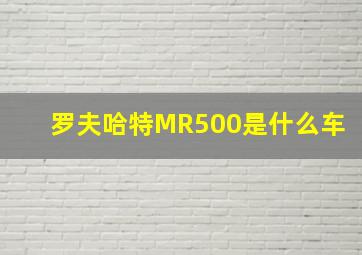 罗夫哈特MR500是什么车