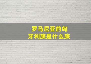 罗马尼亚的匈牙利族是什么族