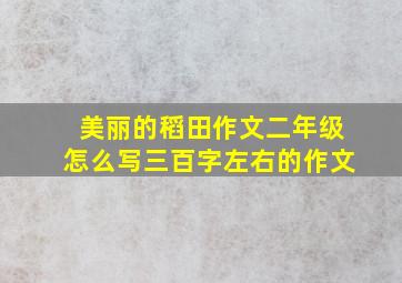 美丽的稻田作文二年级怎么写三百字左右的作文