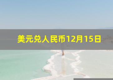 美元兑人民币12月15日